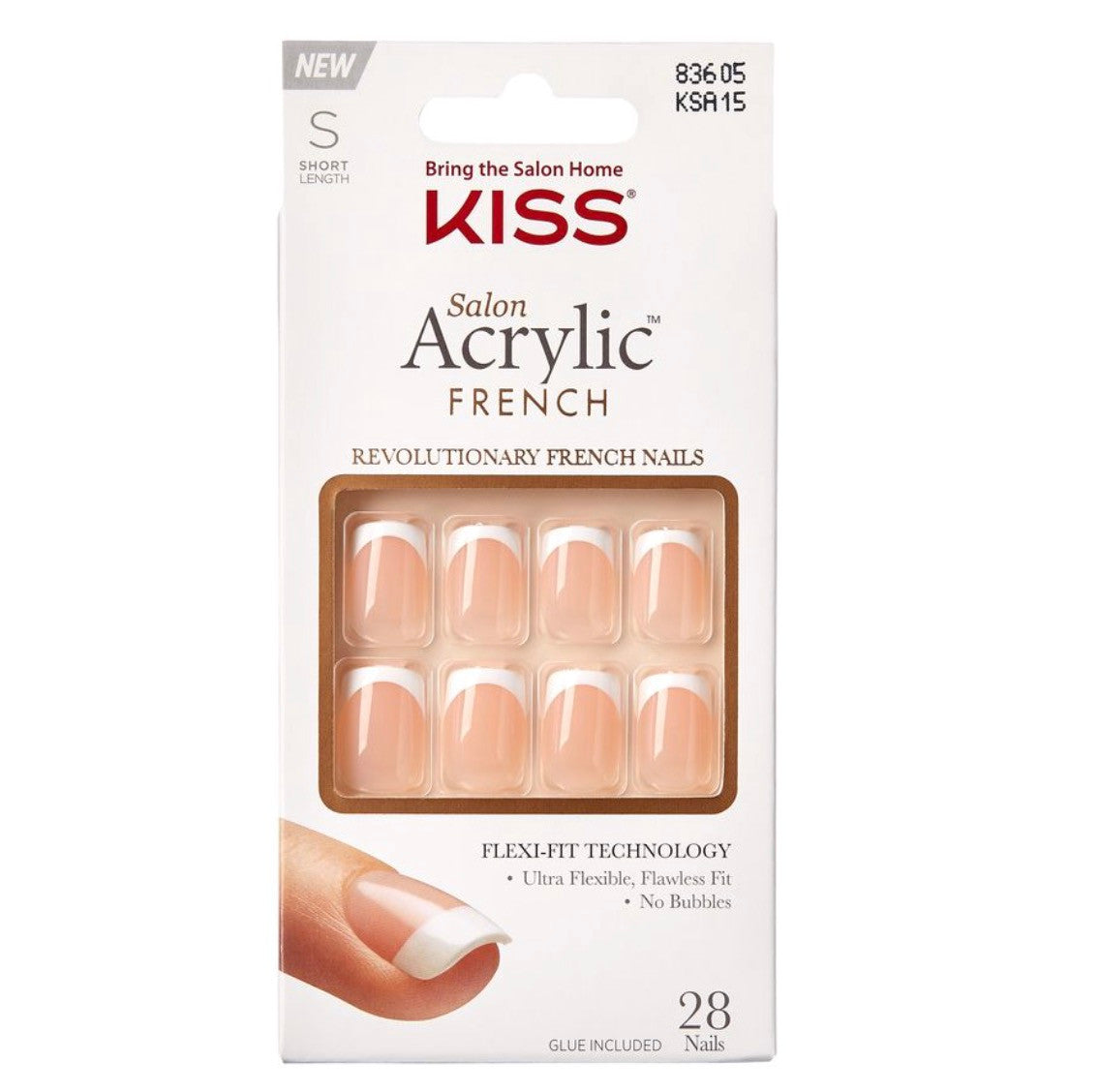 KISS Salon Acrylic French Nails - BONJOUR