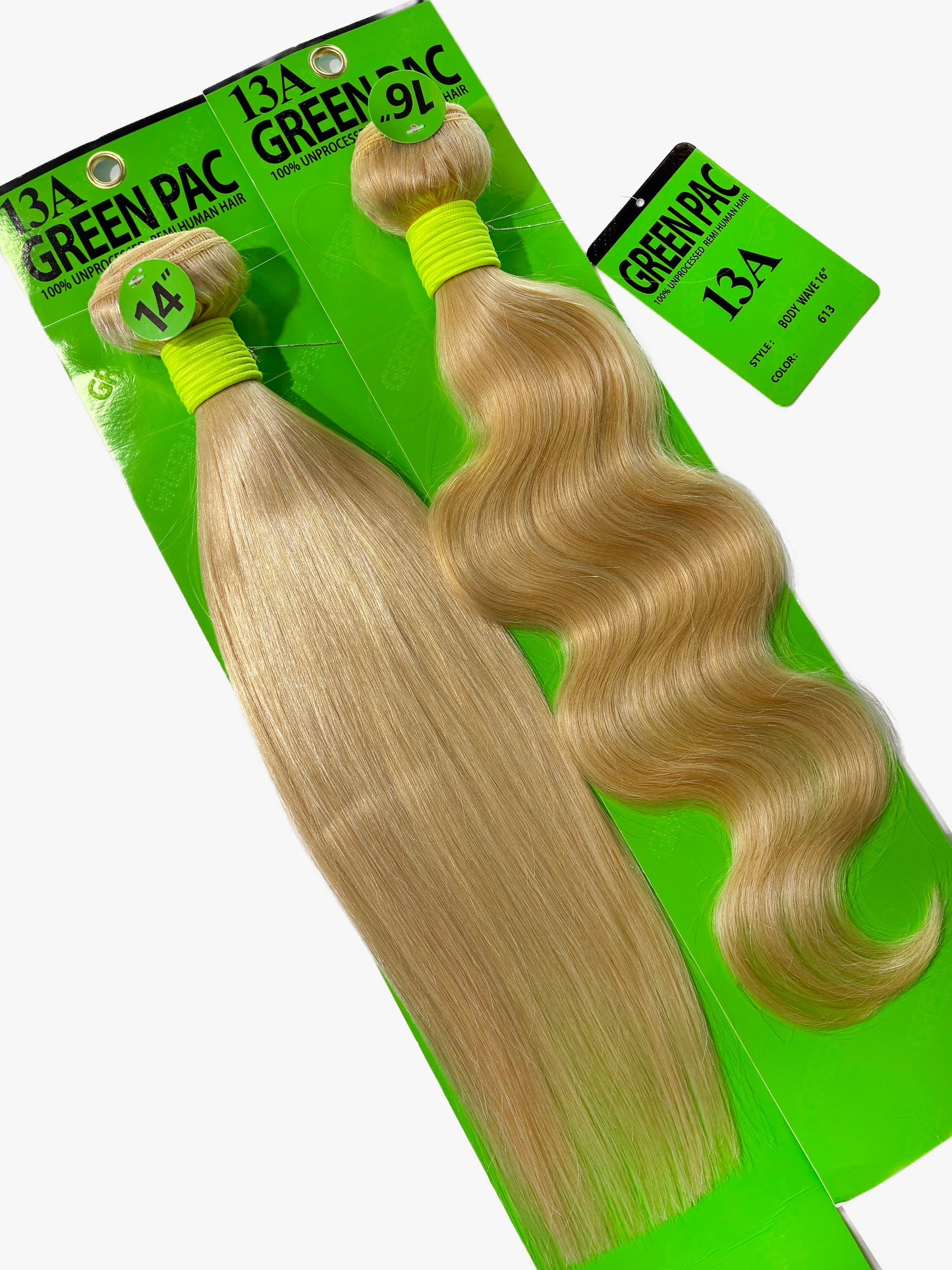 Green Pack 100% Human Hair Single Bundle - 613 Body Wave (10"-28")