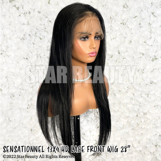 SENSATIONNEL 100% Human Hair 13A Glueless 13x4 Frontal HD Lace Wig - Straight (20"-34")