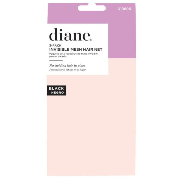 DIANE Invisible Mesh Hair Net 3 Pack - Black