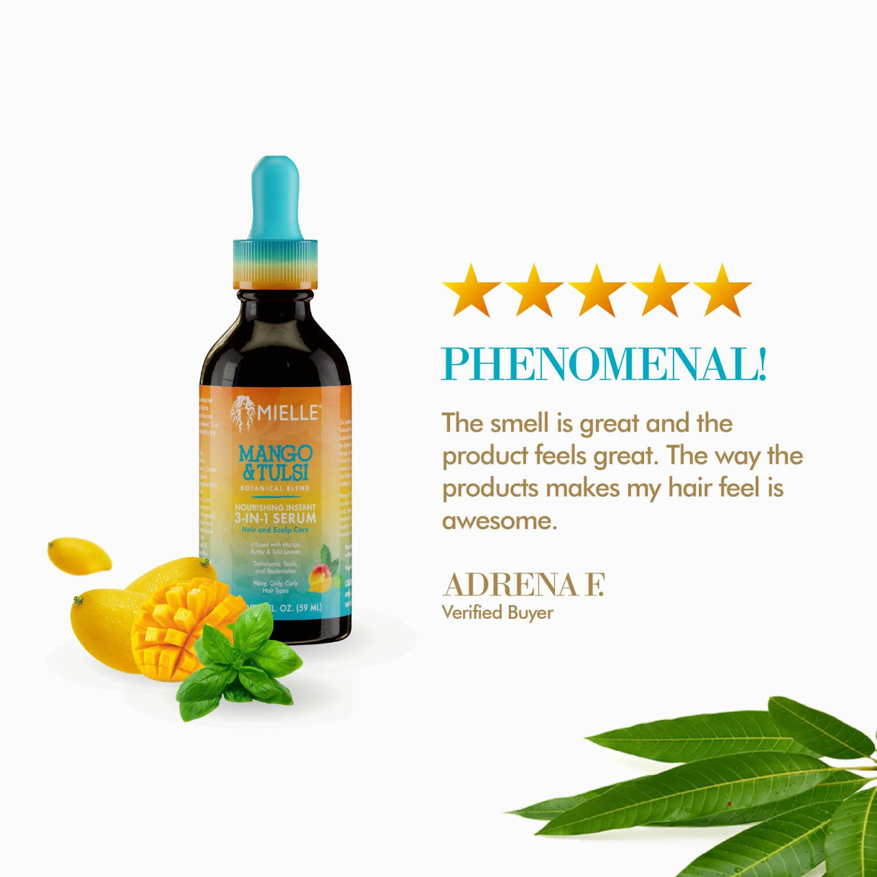 Mielle Mango & Tulsi Nourishing Instant 3-IN-1 Serum