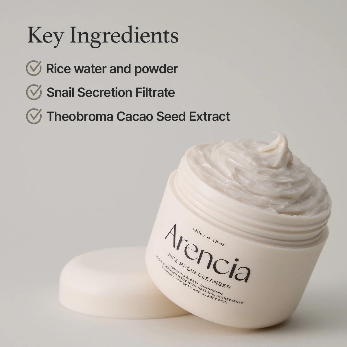 ARENCIA Arencia Rice Mucin Face Cleanser (4.23oz)