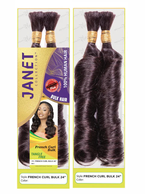 Janet Collection 100% Human Hair - French Curl Bulk (18"-24")
