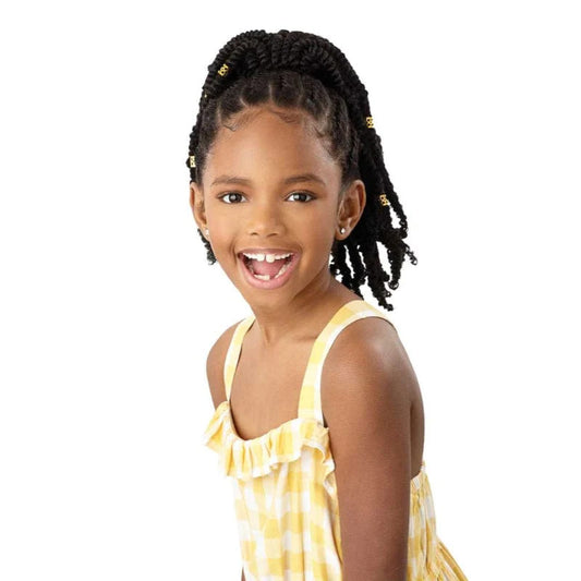 OUTRE Lil Looks Synthetic Drawstring Ponytail - GOLD CUFFED BOMB TWISTS 12"