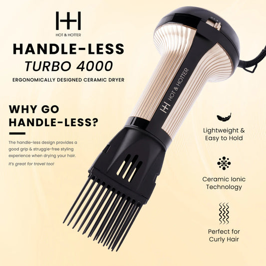 Annie Hot & Hotter Turbo 4000 Ceramic Handless Hair Dryer (Gold)
