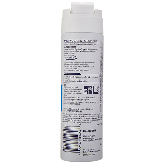 NIVEA For Man Sensitive Cooling Shaving Gel (7 oz)