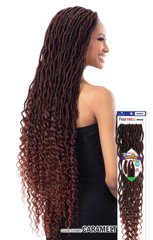 SHAKE N GO Freetress Braid Synthetic Crochet Hair - 2X Hippie LOC 30"