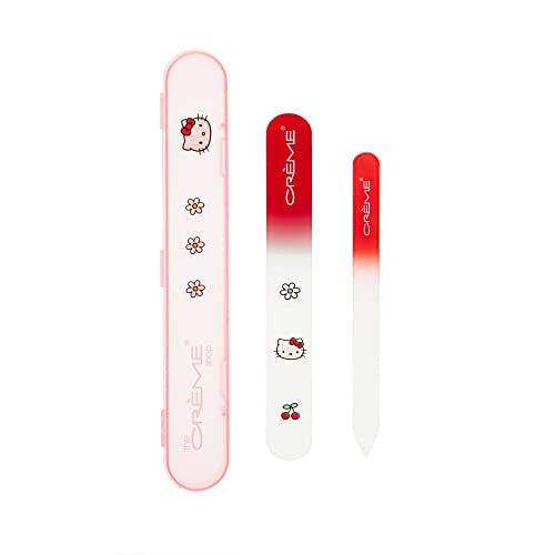 THE CREME SHOP x Hello Kitty Premium Glass Nail File Set (Red)