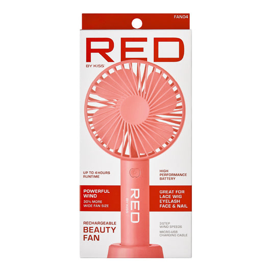 RED Portable Handheld Rechargerable Beauty Fan
