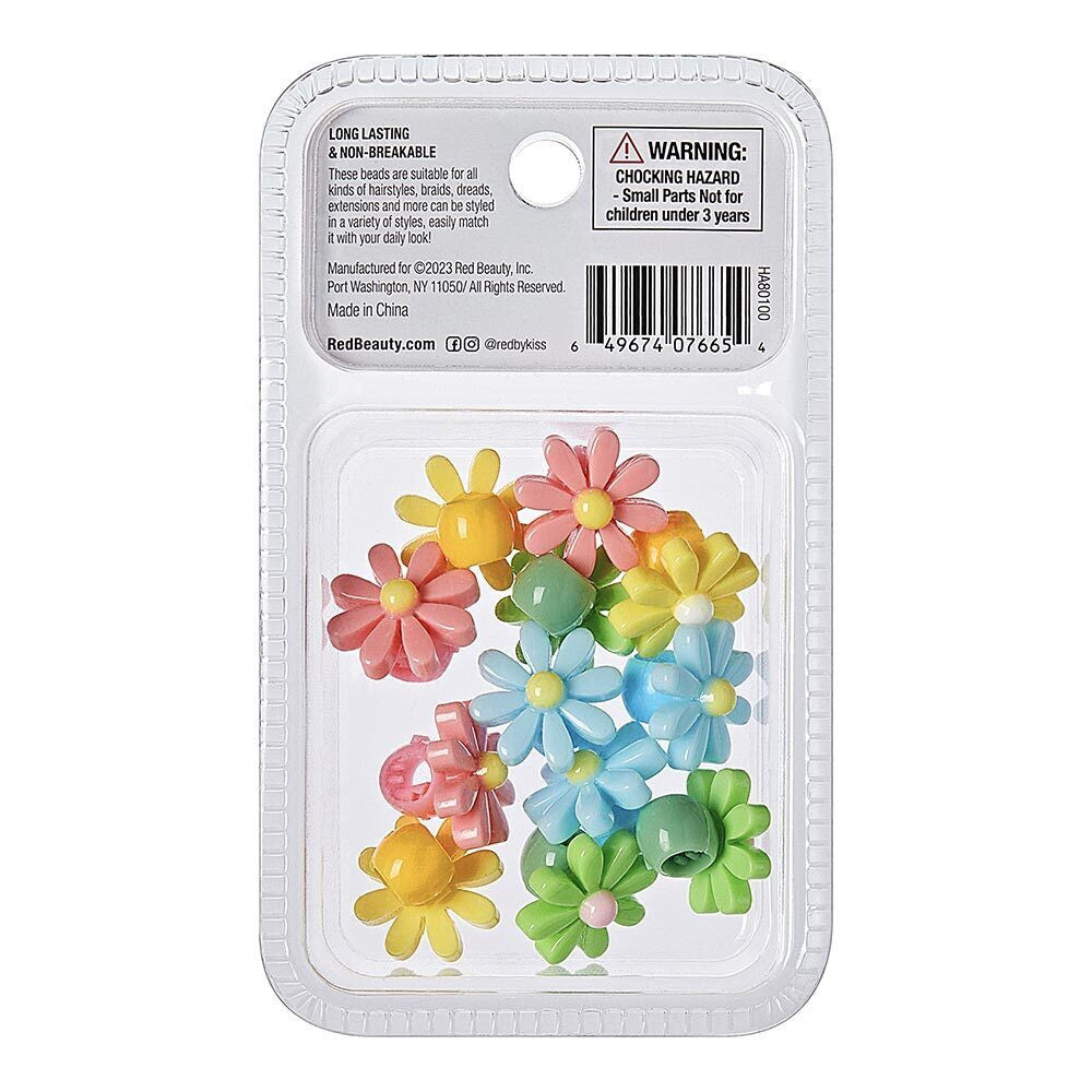 KISS Flower Shaped Hair Beads (12pcs)