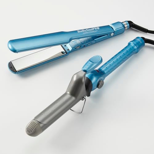 BabylissPRO Nano Titanium Flat Iron 1.5" & Curl Iron 1.25"