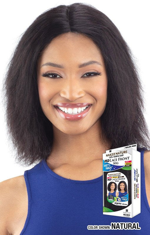 SHAKE N GO Naked Nature 100% Human Hair Wet & Wavy Lace Part Wig - POPPY