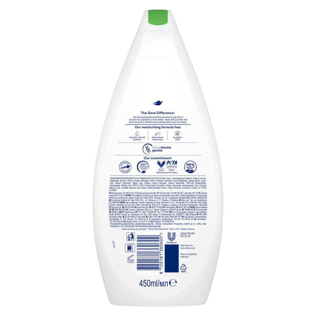 Dove Go Fresh Cucumber and Green Teal Body Wash (16.9oz)