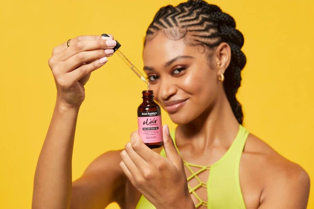 Aunt Jackie's Elixir Essentials Hair & Scalp Oil - Collagen, Tea Tree Oil & Eucalyptus
