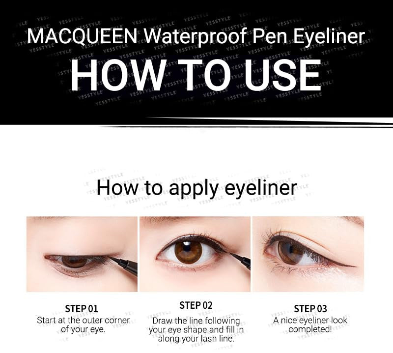 MACQUEEN MQNY Waterproof Pen Eyeliner (3 Colors)