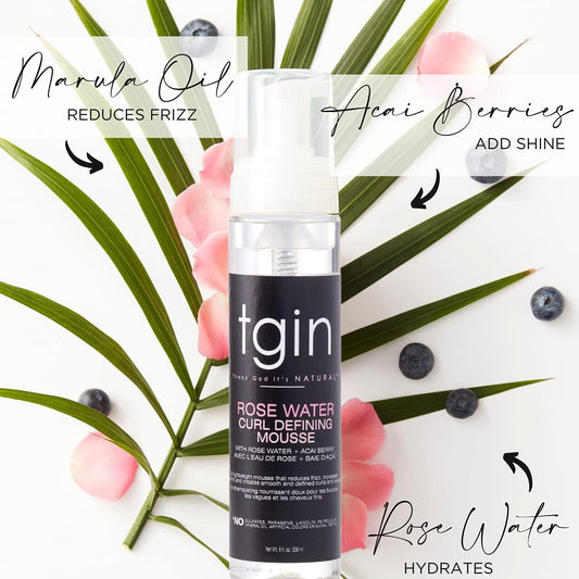 TGIN Rose Water Defining Mousse (13 oz)