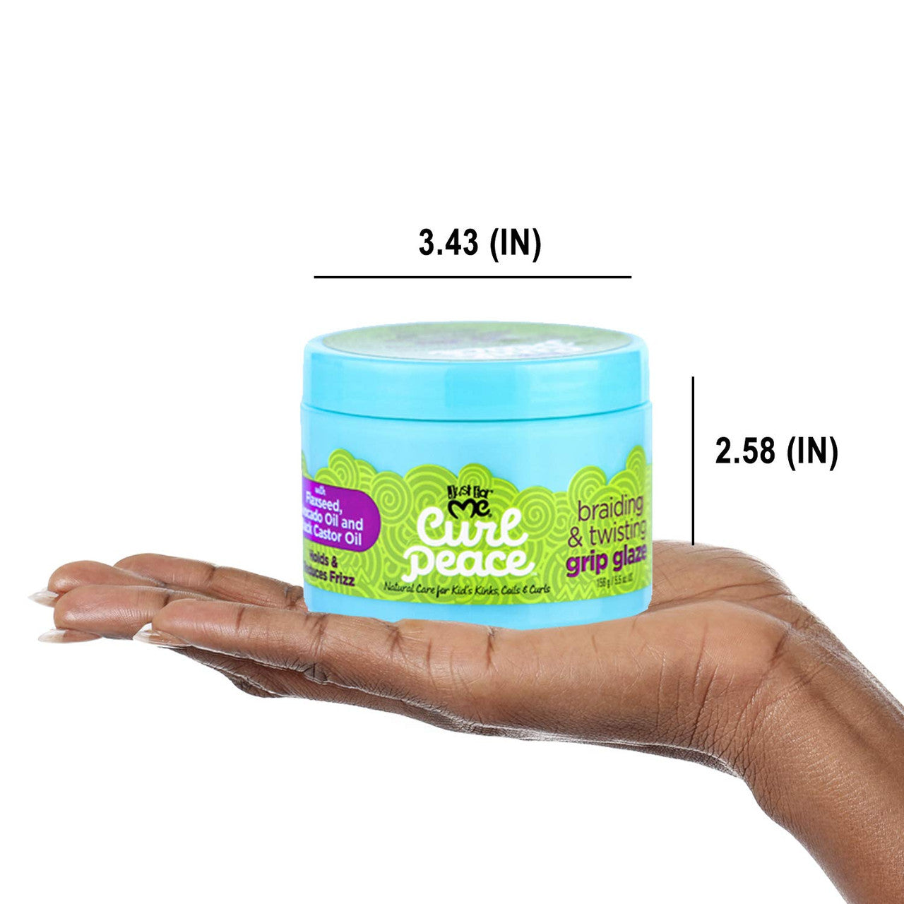 JUST FOR ME Curl Peace Braiding & Twisting Grip Glaze (5.5 oz)