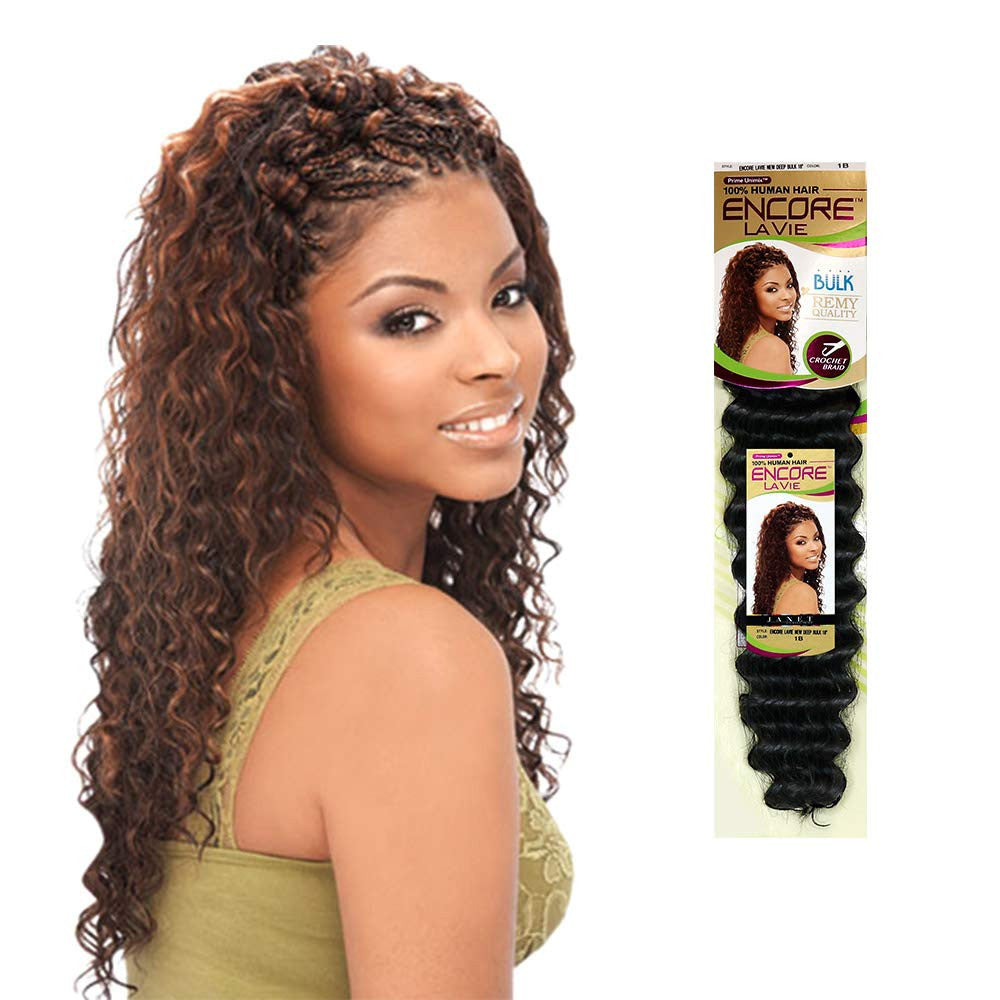 Janet Collection Human Hair Blend Braids Encore La Vie New Deep Bulk (18"-24")