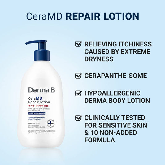 DERMA B CeraMD Repair Lotion (13.52 oz)