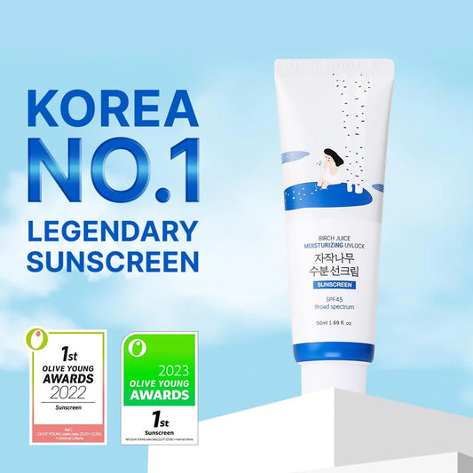 ROUND LAB Birch Moisturizing Sunscreen UVLock SPF 45+ Broad Spectrum (1.69 oz)
