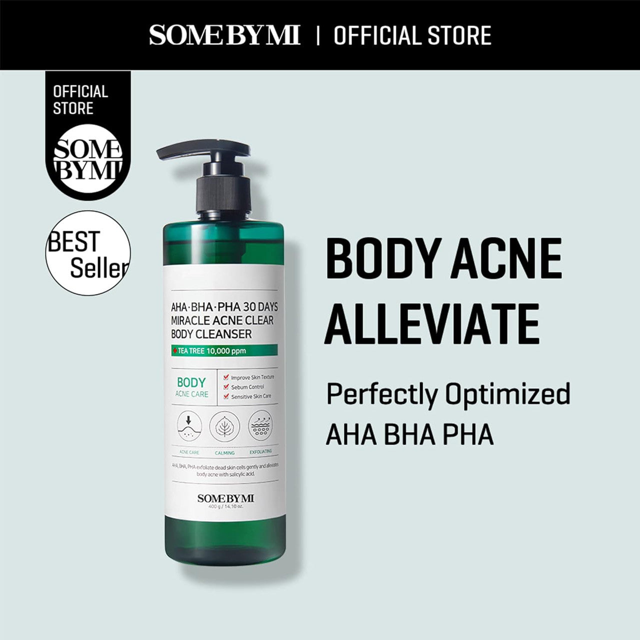 SOME BY MI AHA BHA PHA 30 Days Miracle Acne Clear Body Cleanser (13.5oz)