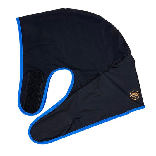RED Power Wave Compress Rag Spandex Durag (Black/Blue)