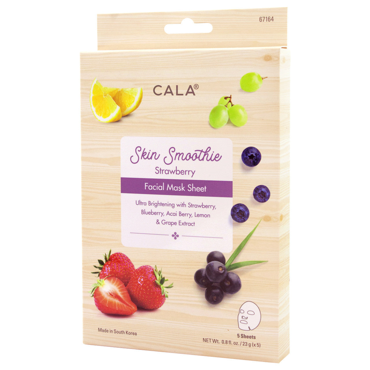 CALA Skin Smoothie Facial Mask (1 Sheet) - Strawberry