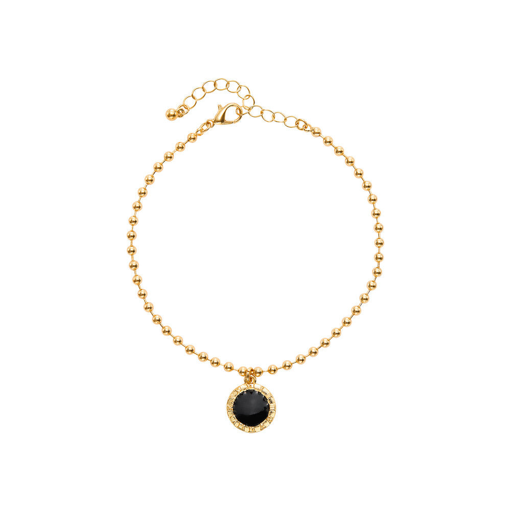 ARRIA 14K Gold Plated & White Gold Fashion Anklet