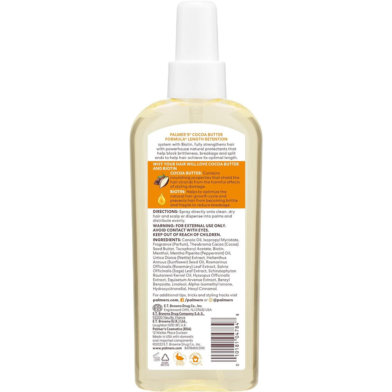 Palmers Cocoa Butter & Biotin Length Retention Hair and Scalp Oil (5.1 oz)