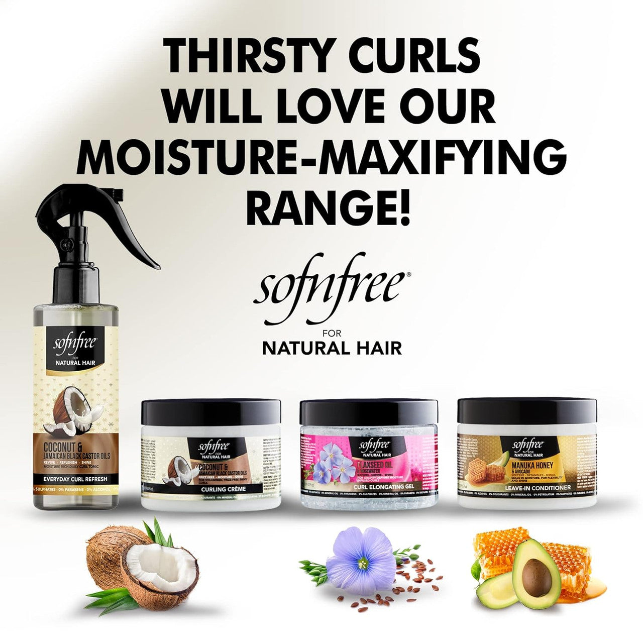 Sofnfree Curl Manuka Honey & Avocado Oil Leave-In Conditioner (11 oz)