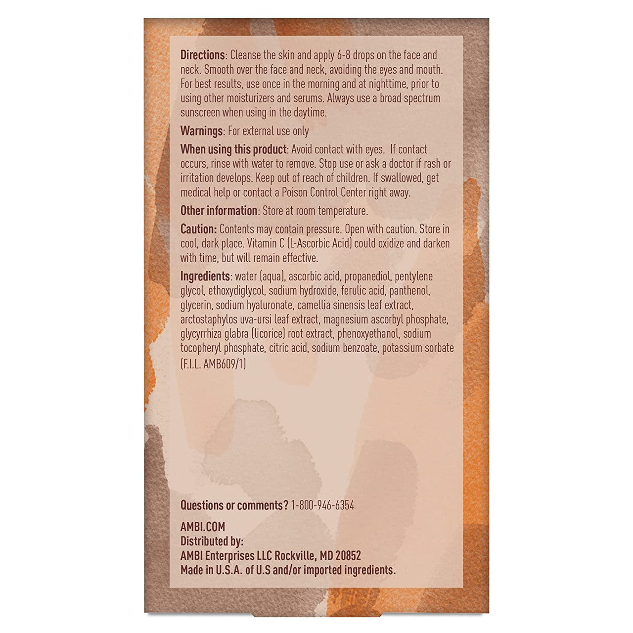 Ambi Even & Clear Vitamin C Infused Glow Serum (1 oz)