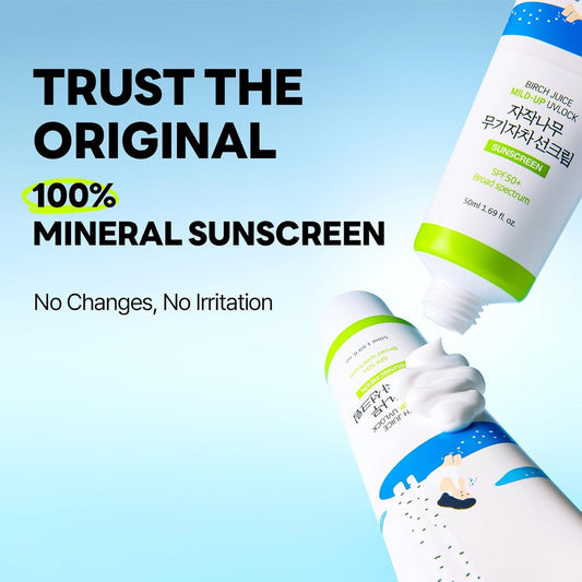 ROUND LAB Birch Juice Mild-up Sunscreen UV LOCK SPF 50+ (1.69 oz)