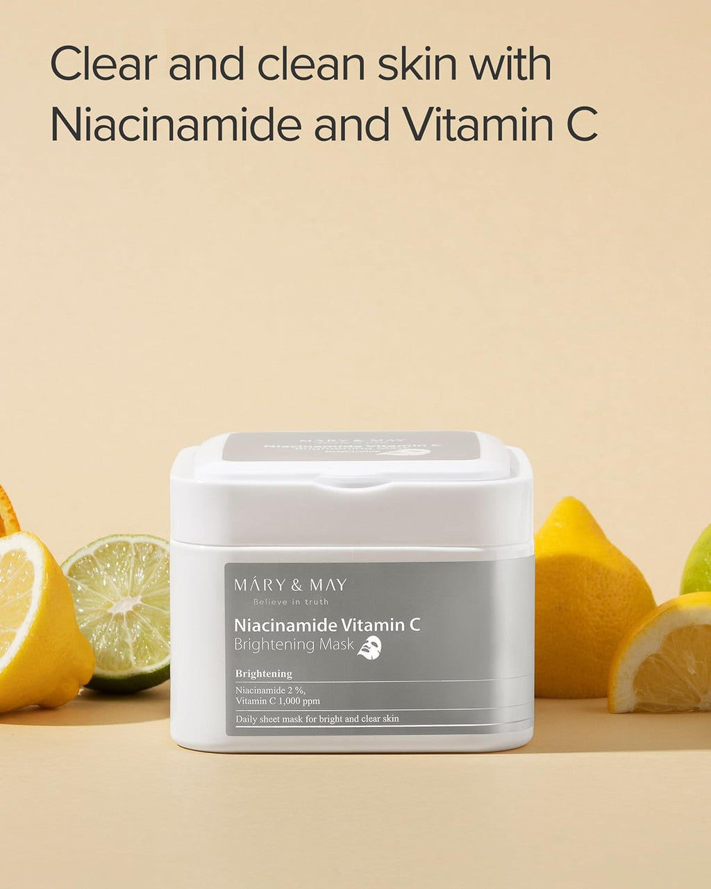 MARY & MAY Niacinamide Vitamin C Mask (30Sheets)