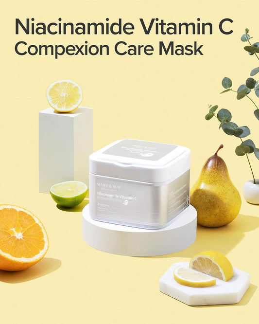 MARY & MAY Niacinamide Vitamin C Mask (30Sheets)