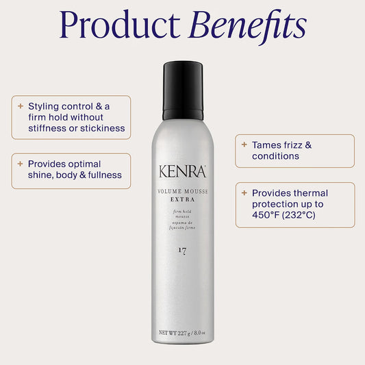 KENRA Professional Volume Mousse Extra 17 Firm Hold (8oz)