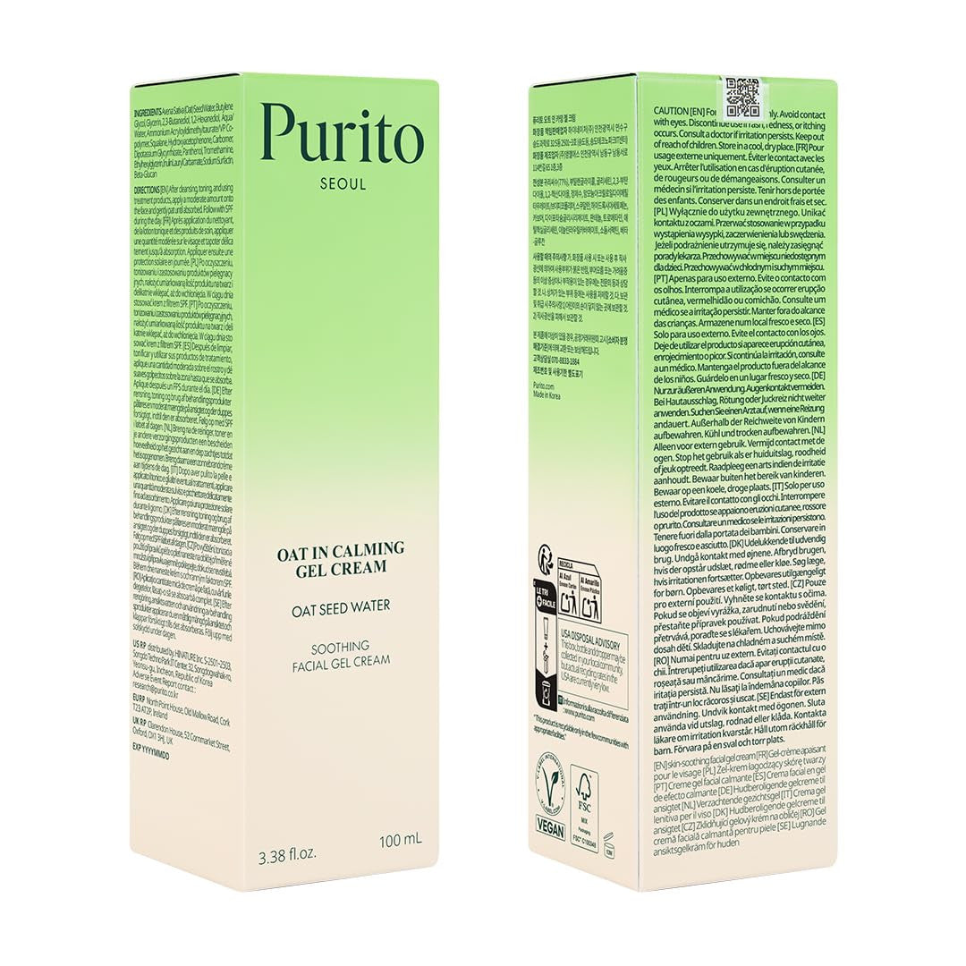PURITO Oat In Calming Gel Cream (3.38oz)