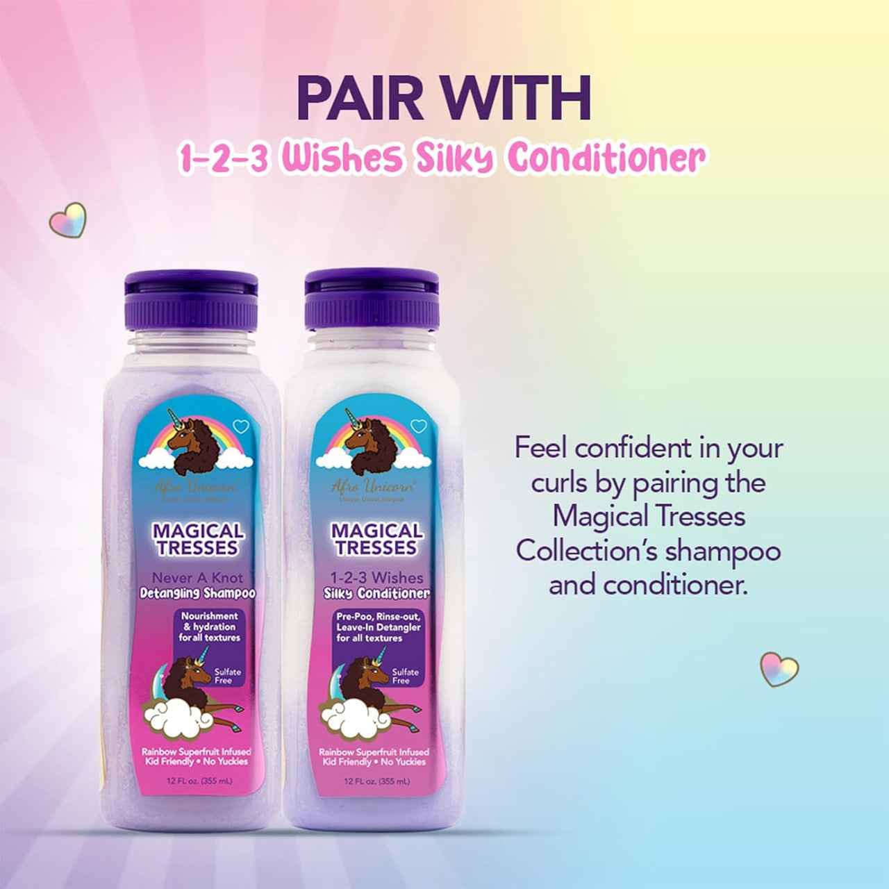 AFRO UNICORN Never A Knot Detangling Shampoo (12 oz)