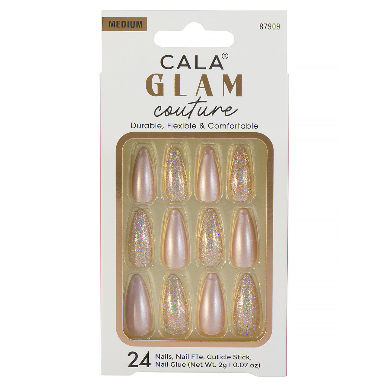 CALA Glam Couture Medium Almond Rosegold/Glitter