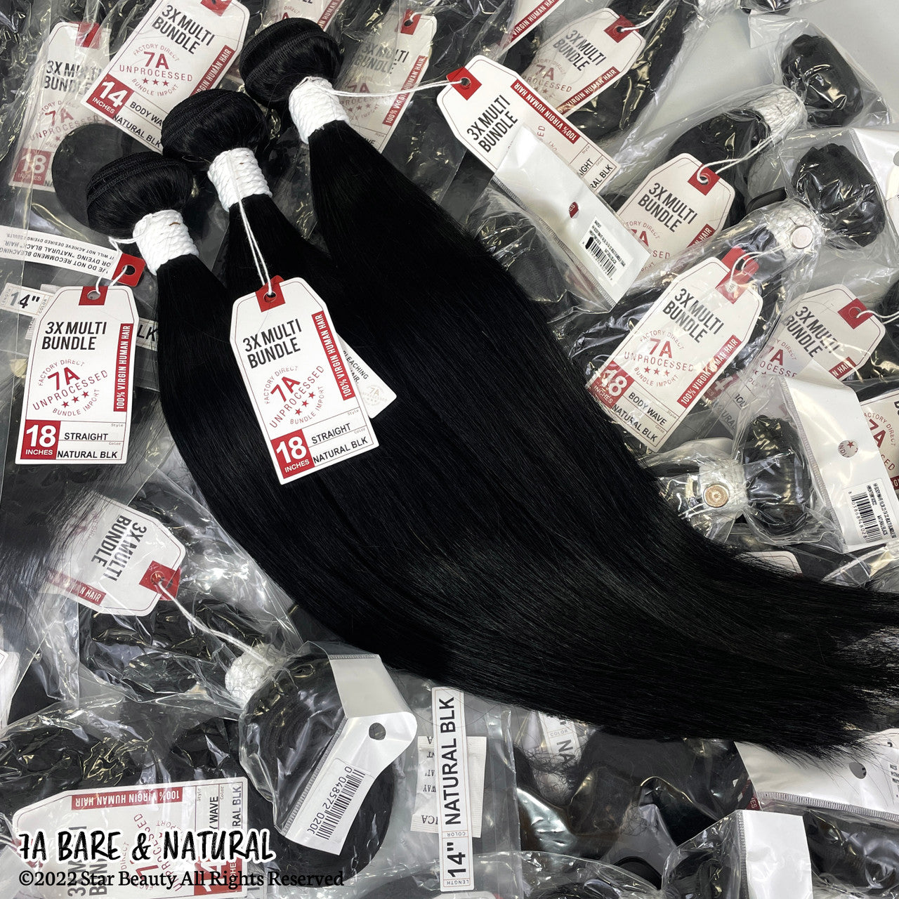 SENSATIONNEL 7A Bare & Natural Virgin Hair Straight (10"-28")