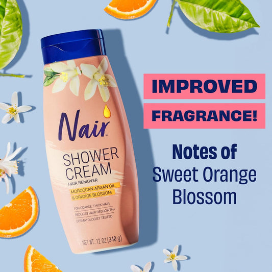 NAIR Hair Remover Cream Nourish Shower Power Moroccan Argan Oil