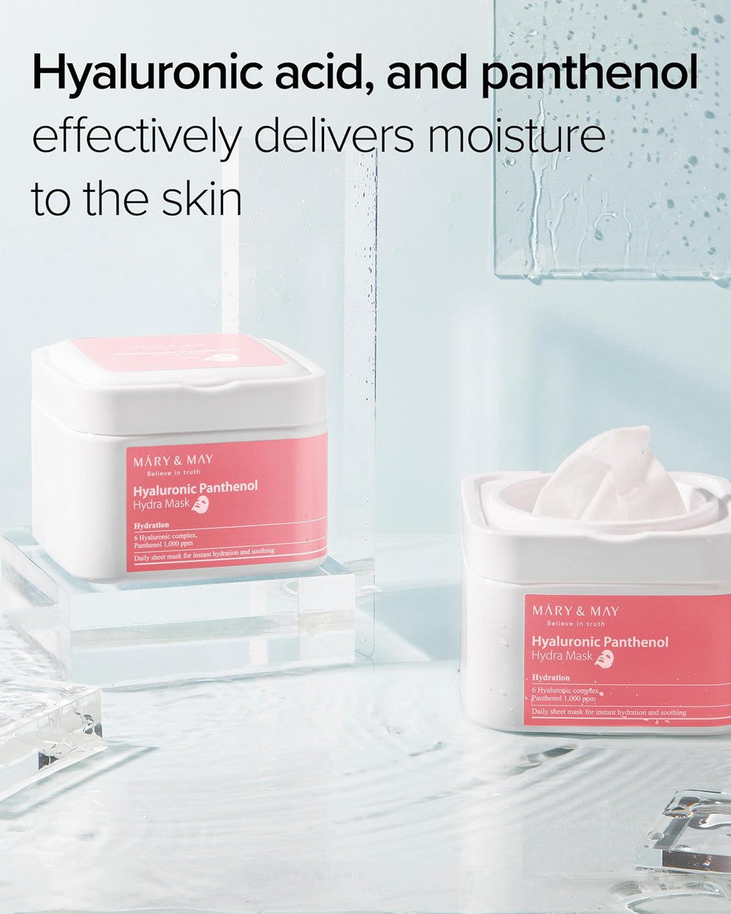 MARY & MAY Hyaluronic Panthenol Hydra Mask (30Sheets)