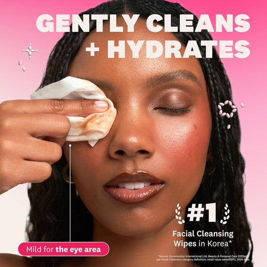THE FACE SHOP Rice Water Bright Cleansing Facial Wipes, Vegan (50CT)