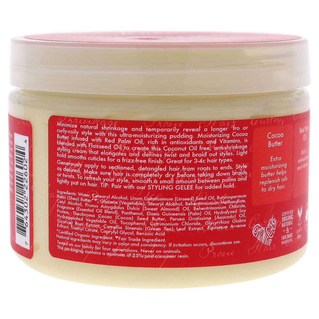 Shea Moisture Red Palm Oil & Cocoa Butter Curl Stretch Pudding (12 oz)