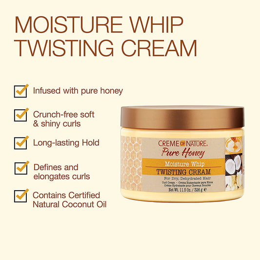 Creme of Nature Pure Honey Moisture Whip Twisting Cream