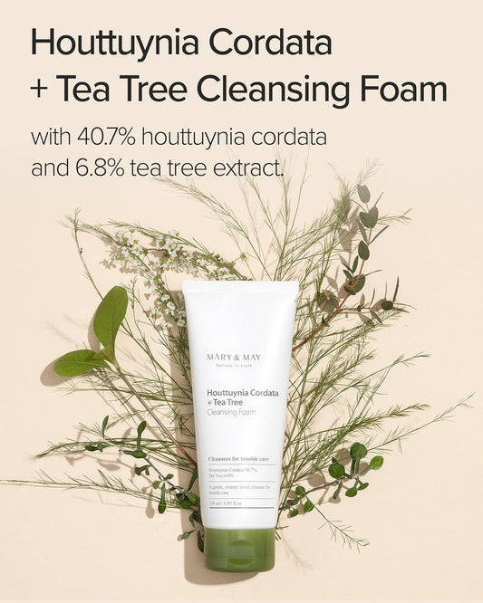 MARY & MAY Houttuynia Cordata Tea Tree Deep Clean Foam (5.07oz)