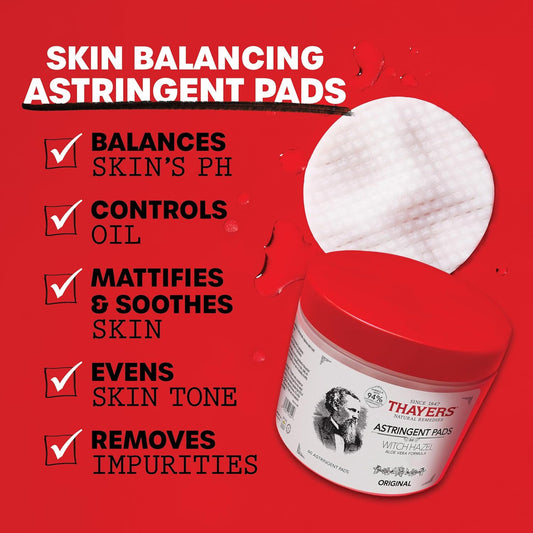 THAYERS Original Witch Hazel Astringent Pads (60ct)