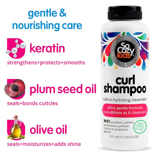 SO COZY Curl Shampoo Ultra Hydrating Cleanser for Kids (10.5oz)