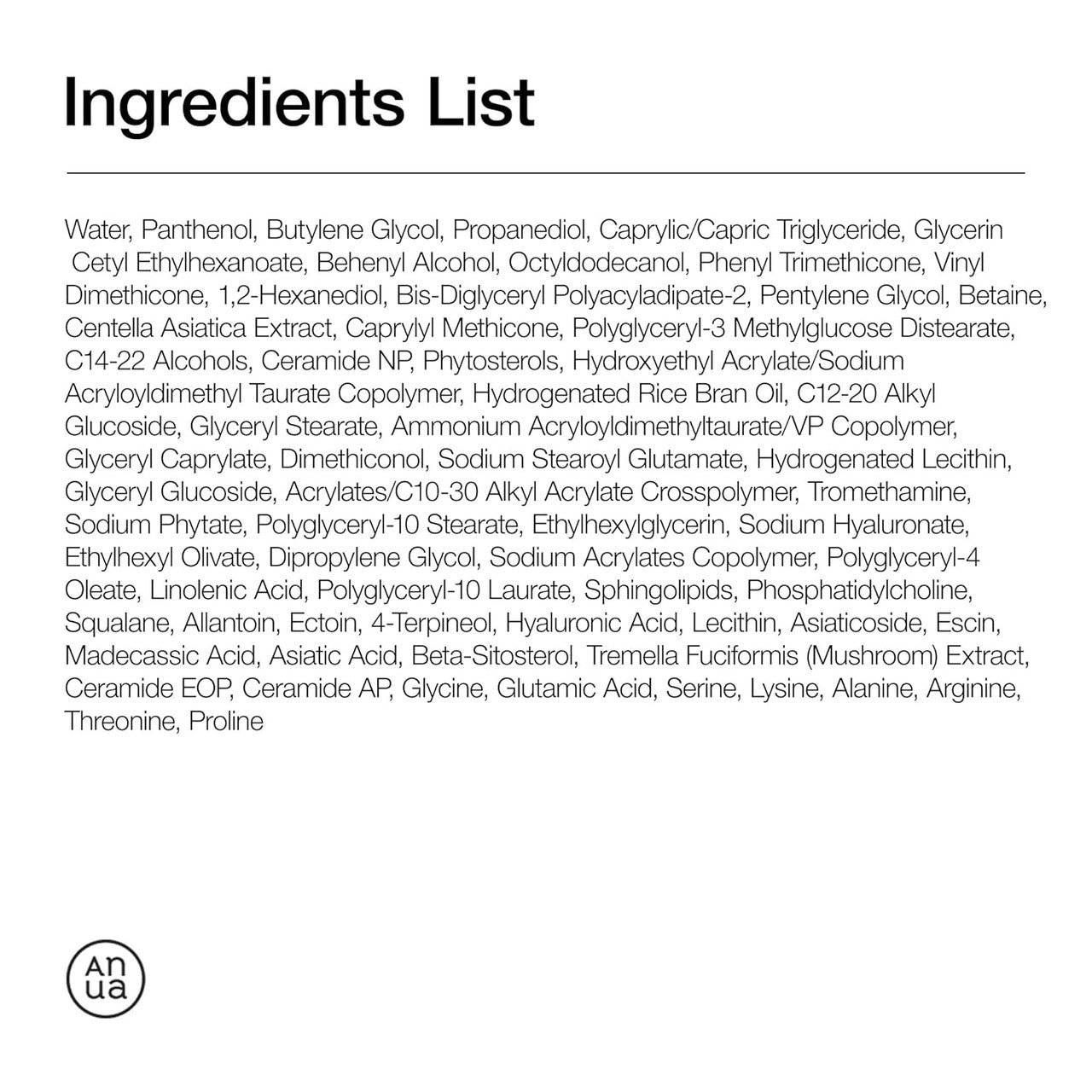 Anua Ceramide Panthenol Moisture Barrier Cream (3.38 oz)