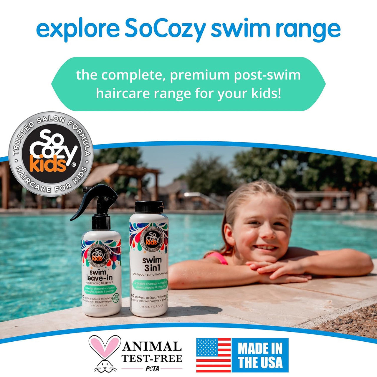 SO COZY Swim Leave In Conditioner Spray & Treatment for Kids (8oz)
