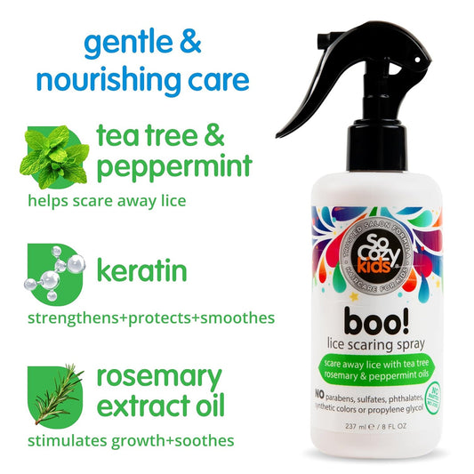SO COZY Boo Lice Scaring Hair Treatment Spray For Kids (8oz)